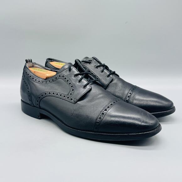 Cole Haan Shoes Mens 10 Black Leather Grand OS Cap Toe Oxford Dress Brogue main image 9